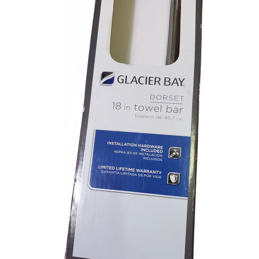 Glacier Bay Home Dorset 18 in Chrome Accessories Bath Room Towel Bar